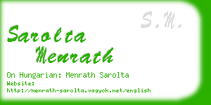 sarolta menrath business card